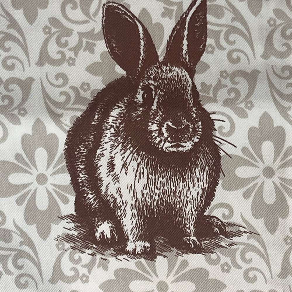 Nwt. Brown Rabbit Print Tea Towels set of 3 - Picture 3 of 9